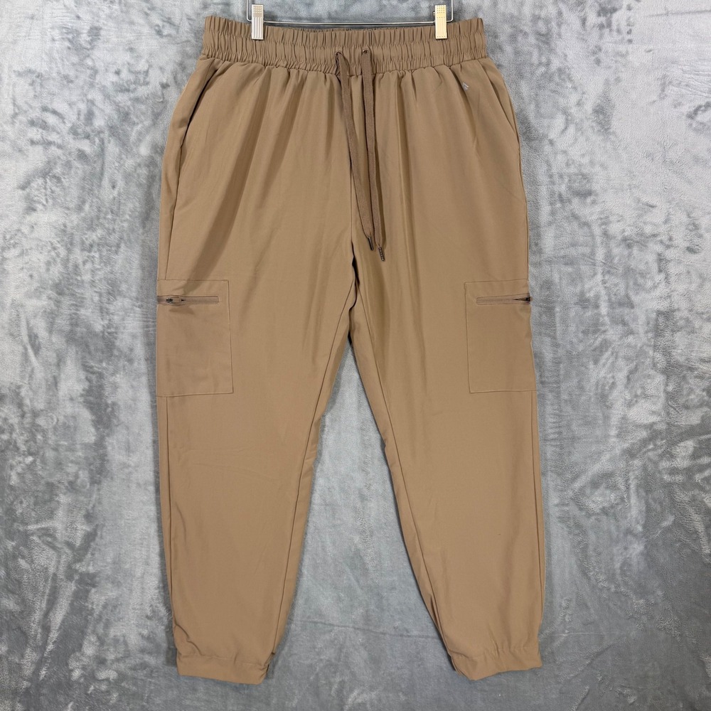 Cali Sport Cargo Jogger Pants Women's Size XL Tan Khaki